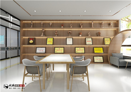 西安秦蕊营业厅办公室装修设计|洁净大方的高级质感空间