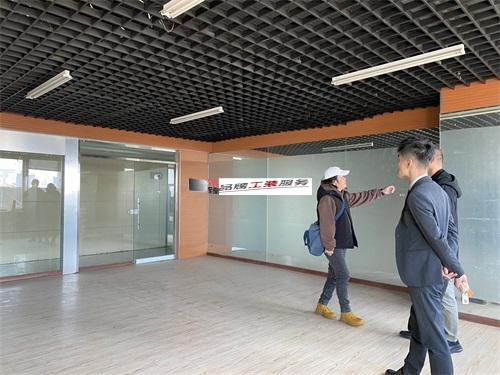 西安璟一办公室装修施工现场巡检|西安办公室装修公司